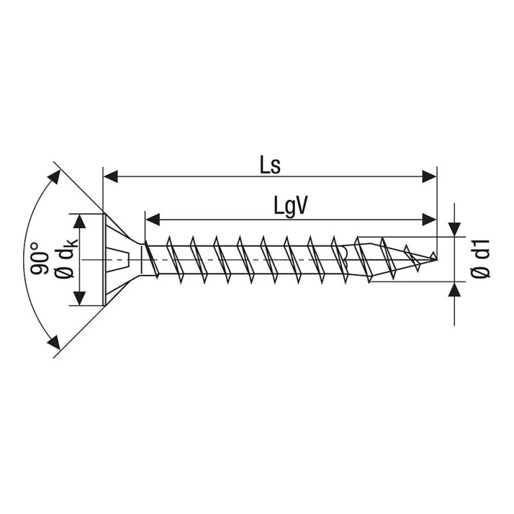 Tréskrúfur TX20 Ø4x20 mm 30 stk Spax A2
