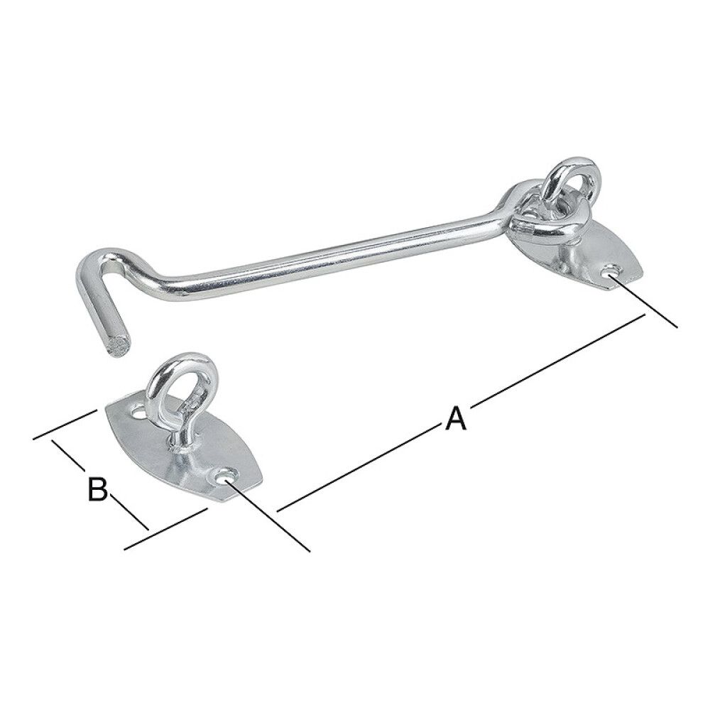 Stormkrókur með auga 120mm Vormann galv.