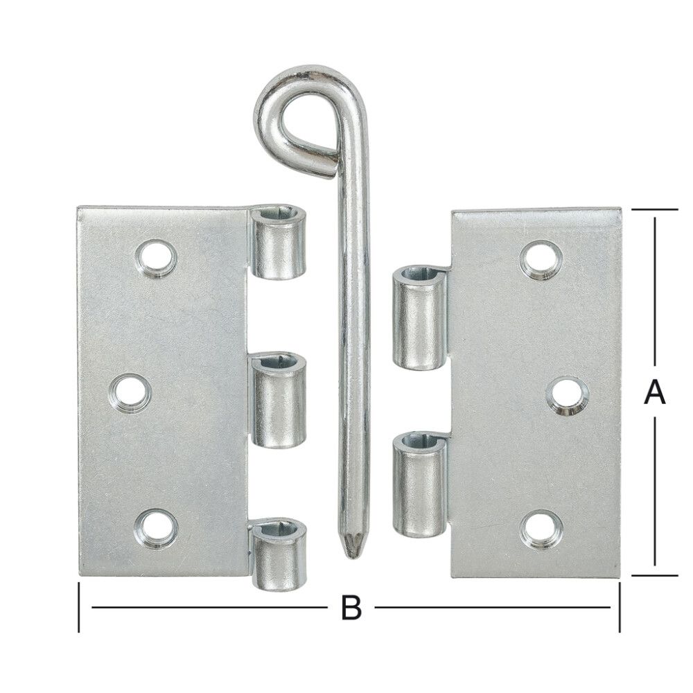 Löm með splitti 60x60mm Vormann galv.