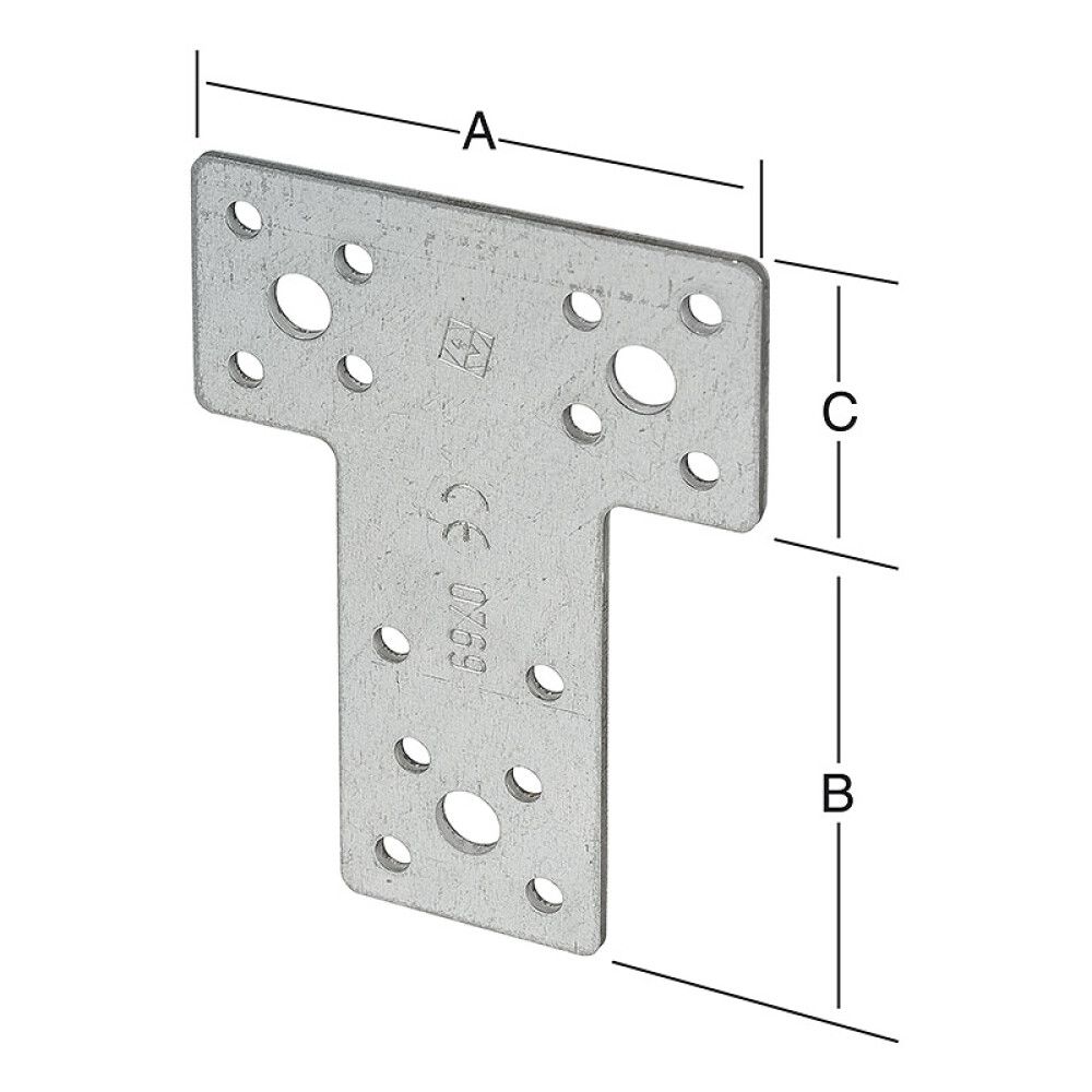 Gataplata T 160x98x45mm Vormann galv.