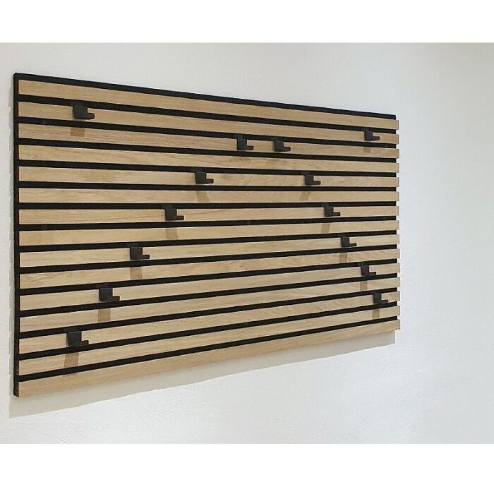 Krókur svartur 2 stk fyrir Hljóðdempandi plötu