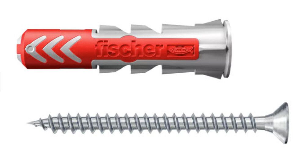 Tappar alhliða Duopower Fischer 8x40mm 50stk með skrúfum