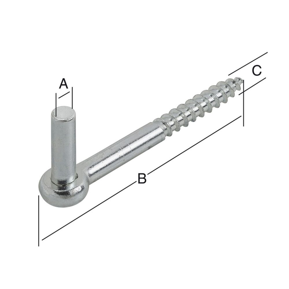 Löm skrúfuð 13x115 mm Vormann galv.