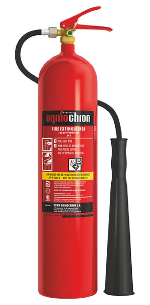 Kolsýruslökkvitæki 5 kg með veggfestingu Ogniochron 89B