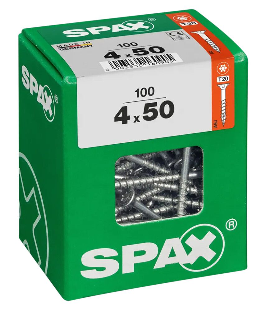 Tréskrúfur TX20 Ø4x50 mm 100 stk Spax wirox