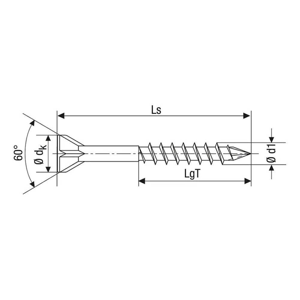Tréskrúfur TX10 Ø3,5x55 mm 250 stk Spax Wirox