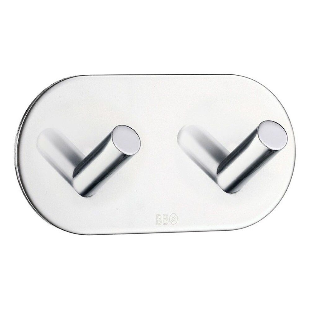 Snagi tvöfaldur Beslagsboden burstað stál