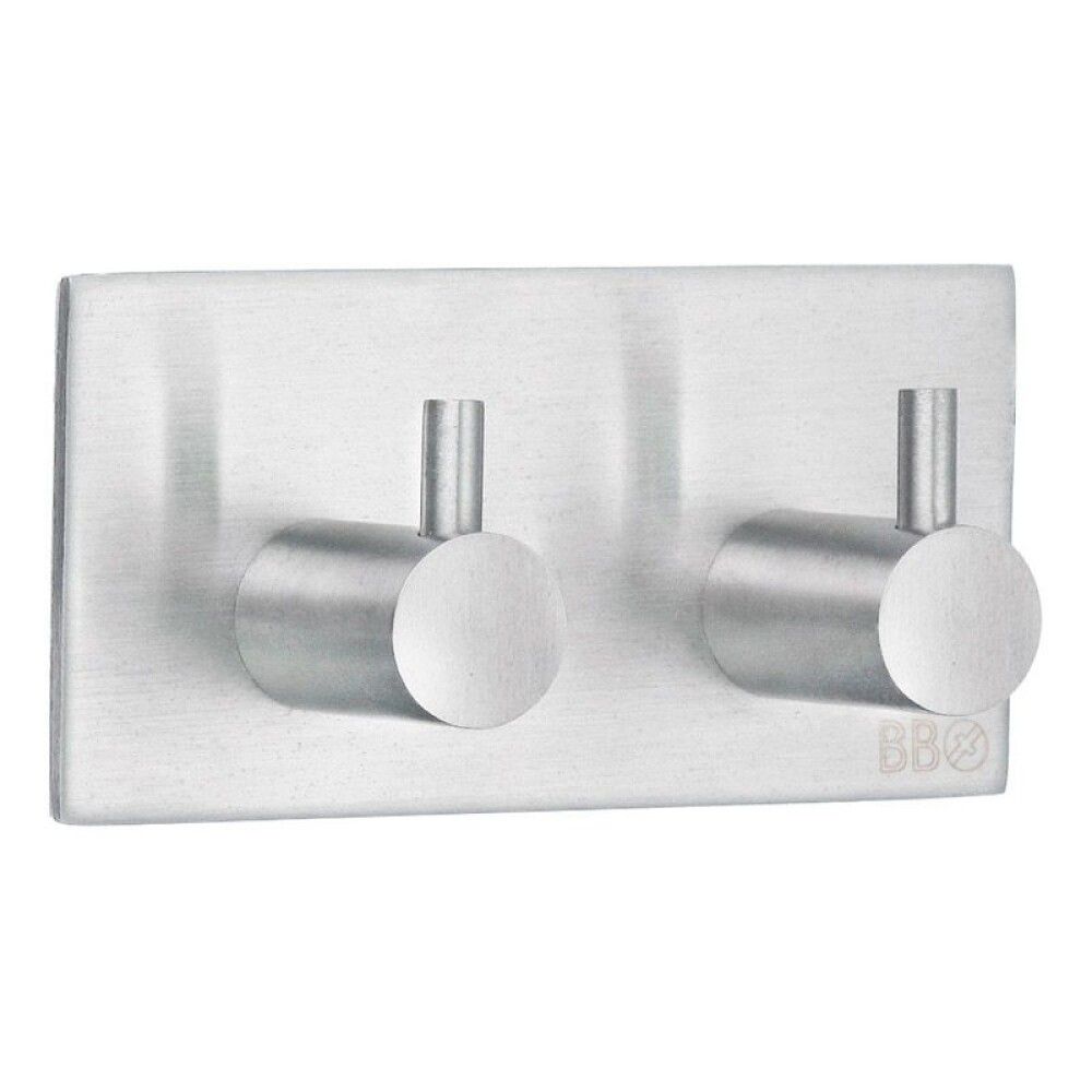 Snagi tvöfaldur Beslagsboden burstað stál