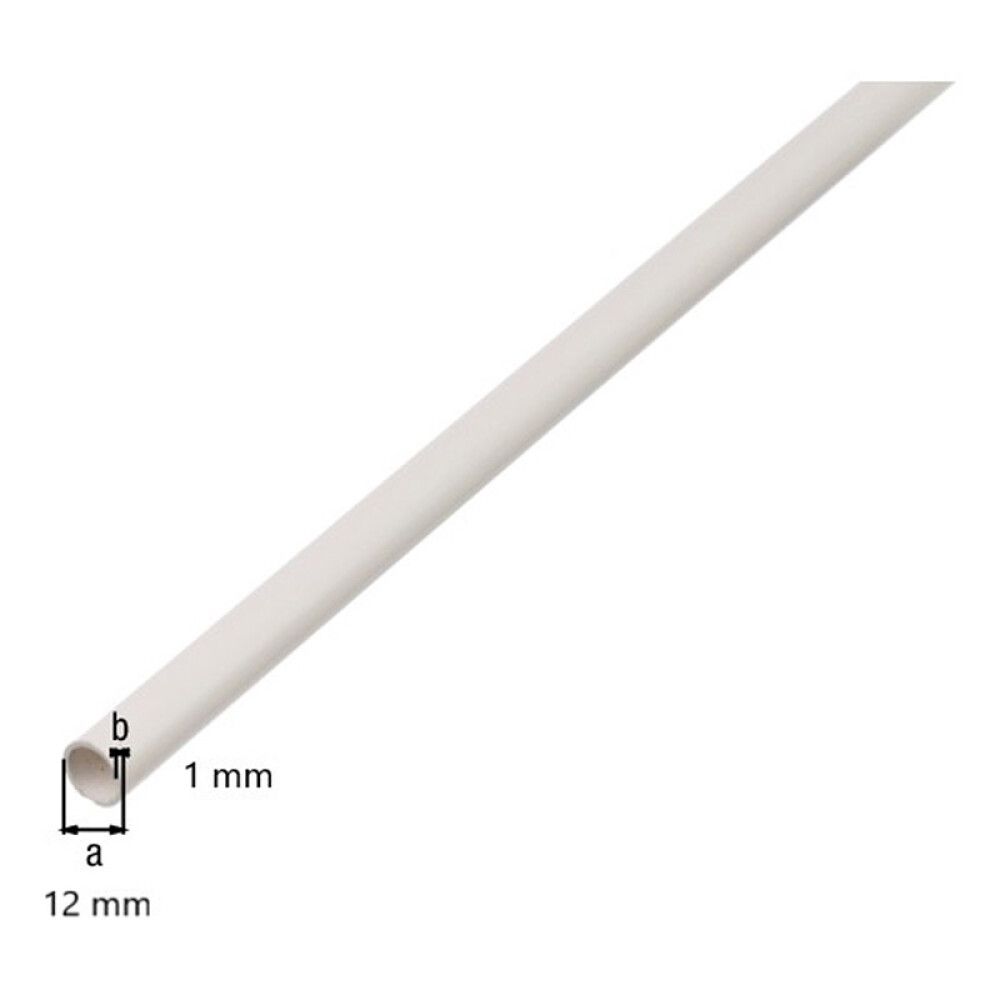 Rör PVC Ø12x1 mm 2 m hvítt