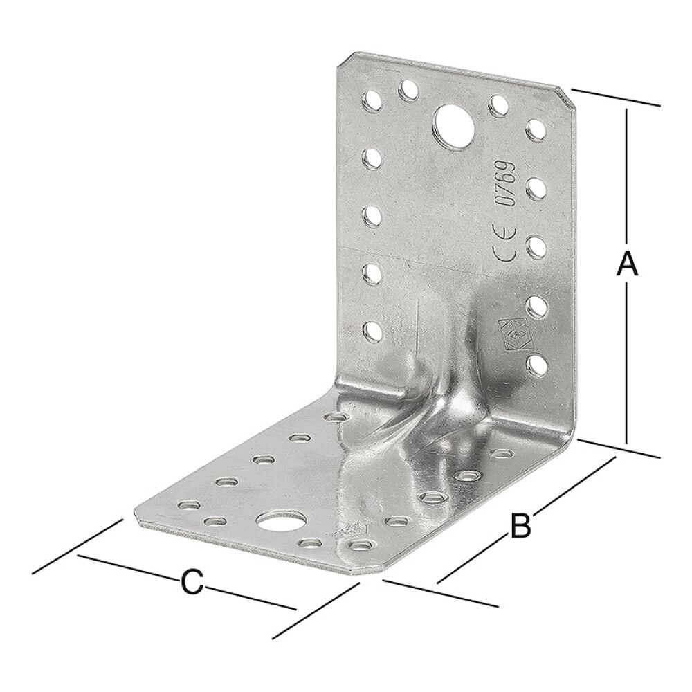 Vinkill styrktur 100x100x95mm Vormann ryðfrír