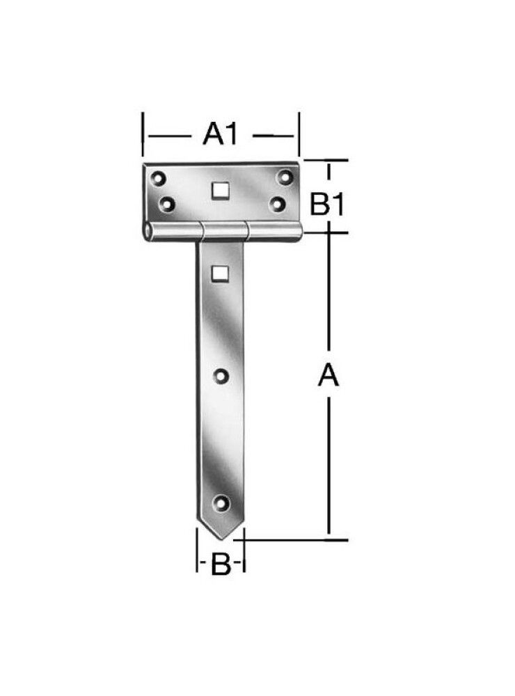 Löm T 200x33mm Vormann ryðfrí.