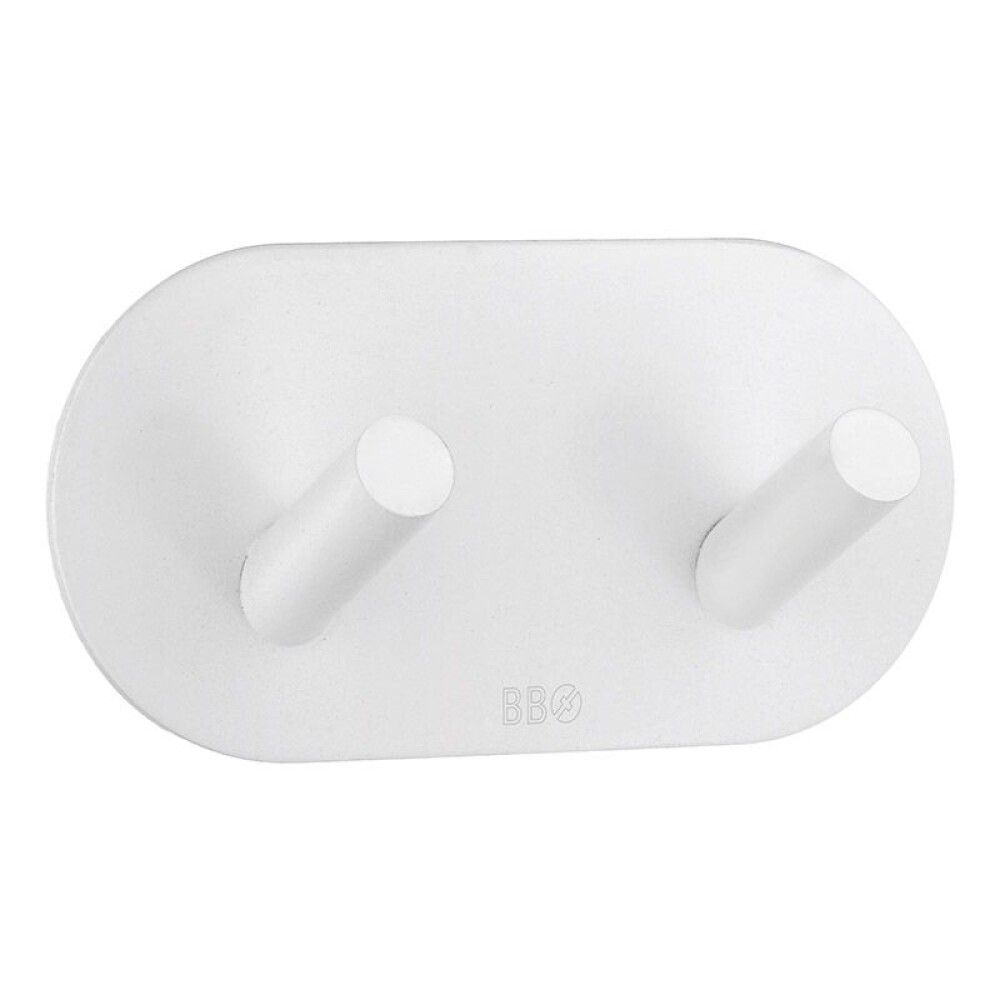 Snagi tvöfaldur Beslagsboden matt hvítur