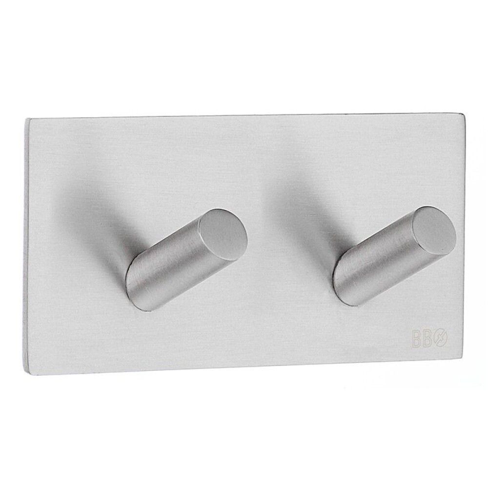 Snagi tvöfaldur Beslagsboden burstað stál