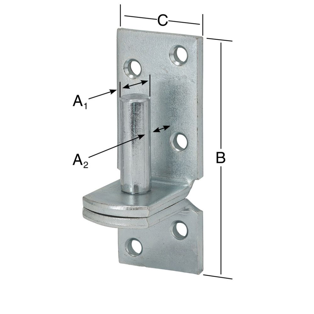 Veggfesting fyrir grindarlöm 13x99x39x11mm Vormann galv.