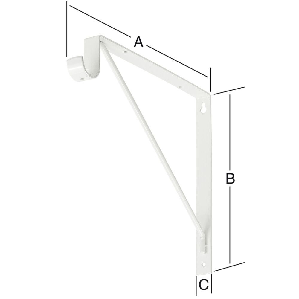 Hilluberi með krók 260x300mm Vormann hvítur