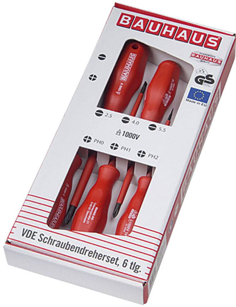 Skrúfjárn VDE 1000V BAUHAUS 6stk