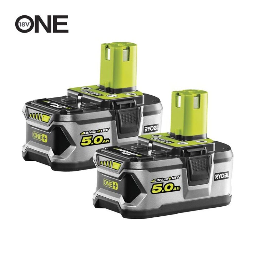 Rafhlöðusett 18V 2x5ah Ryobi One+ RB18LL50