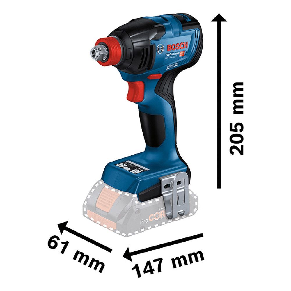Skrúfvél 18V Bosch GDX C án rafhlöðu