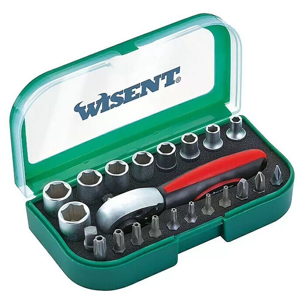 Topplyklasett 1/4" 22 hluta Wisent