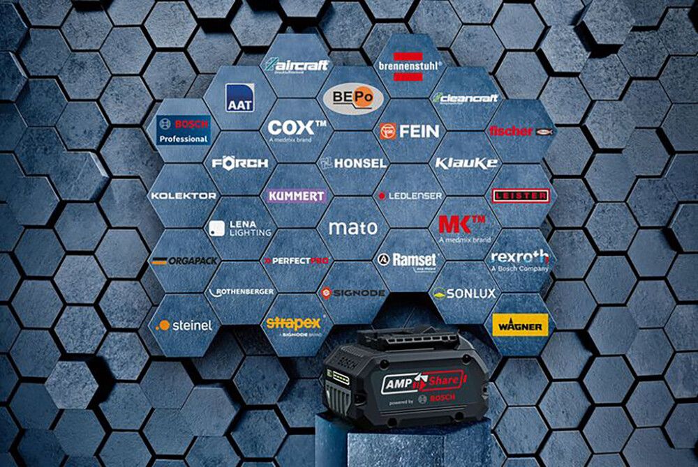 Hleðslutæki og 2x18V 4Ah rafhlöður Bosch GBA