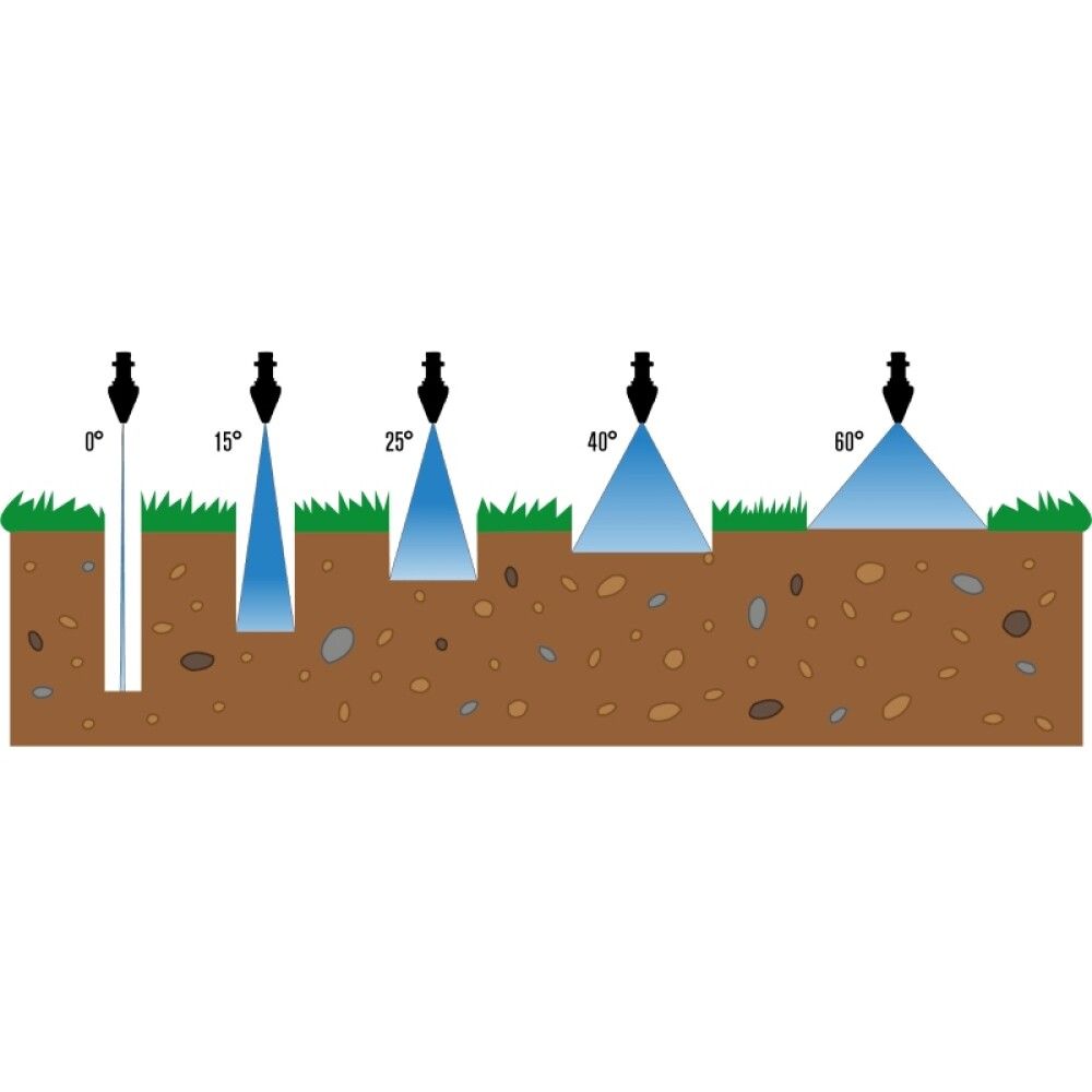 Stútur 40° AVA P90 PN23 víð vatnsbuna