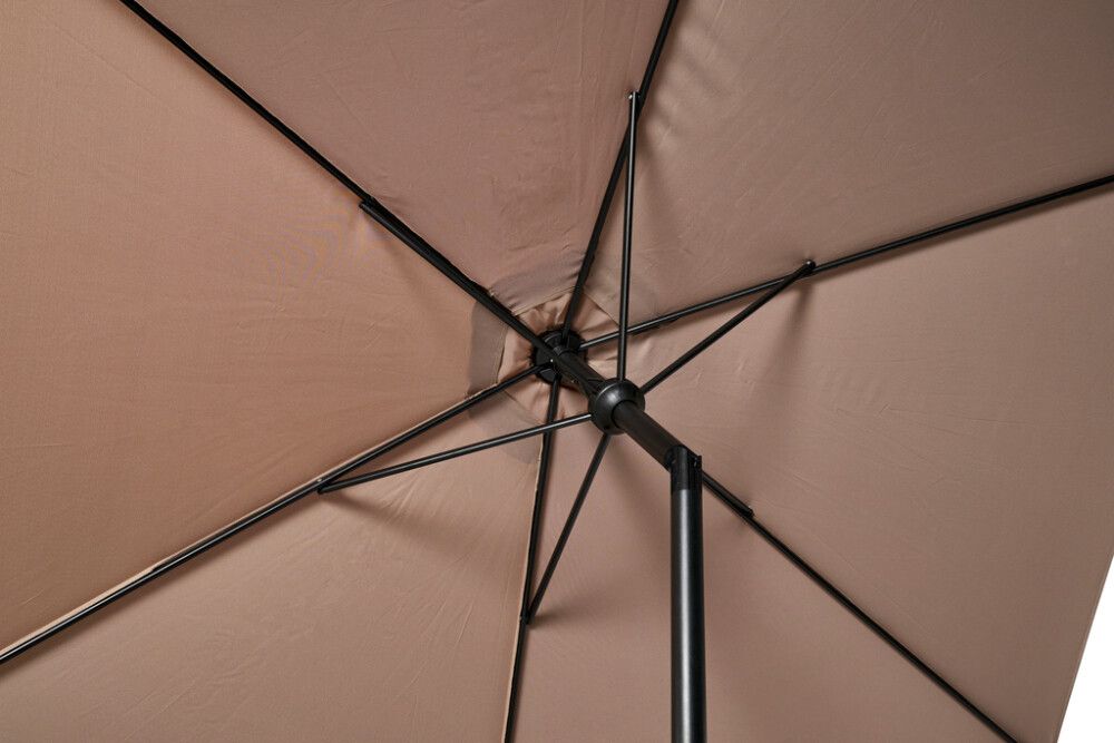 Sólhlíf Eva með sveif og halla Ø300cm Sunfun svört/taupe