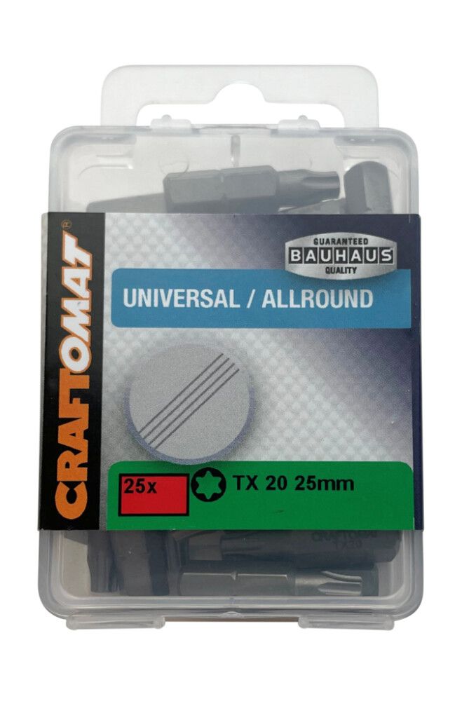 Skrúfbitar TX20 25 stk Craftomat
