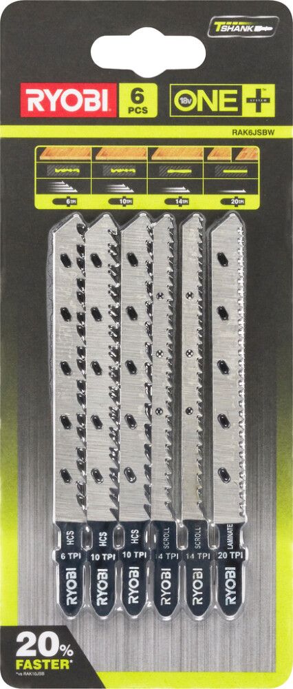 Stingsagarblöð sett Ryobi RAK6JSBW