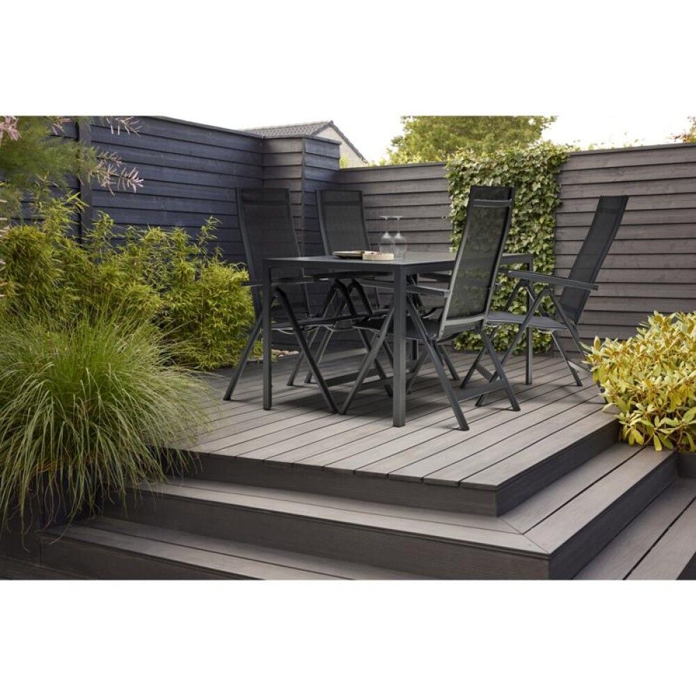 Garðborð 140x80 cm Bordeux og 4 stólar Ralph