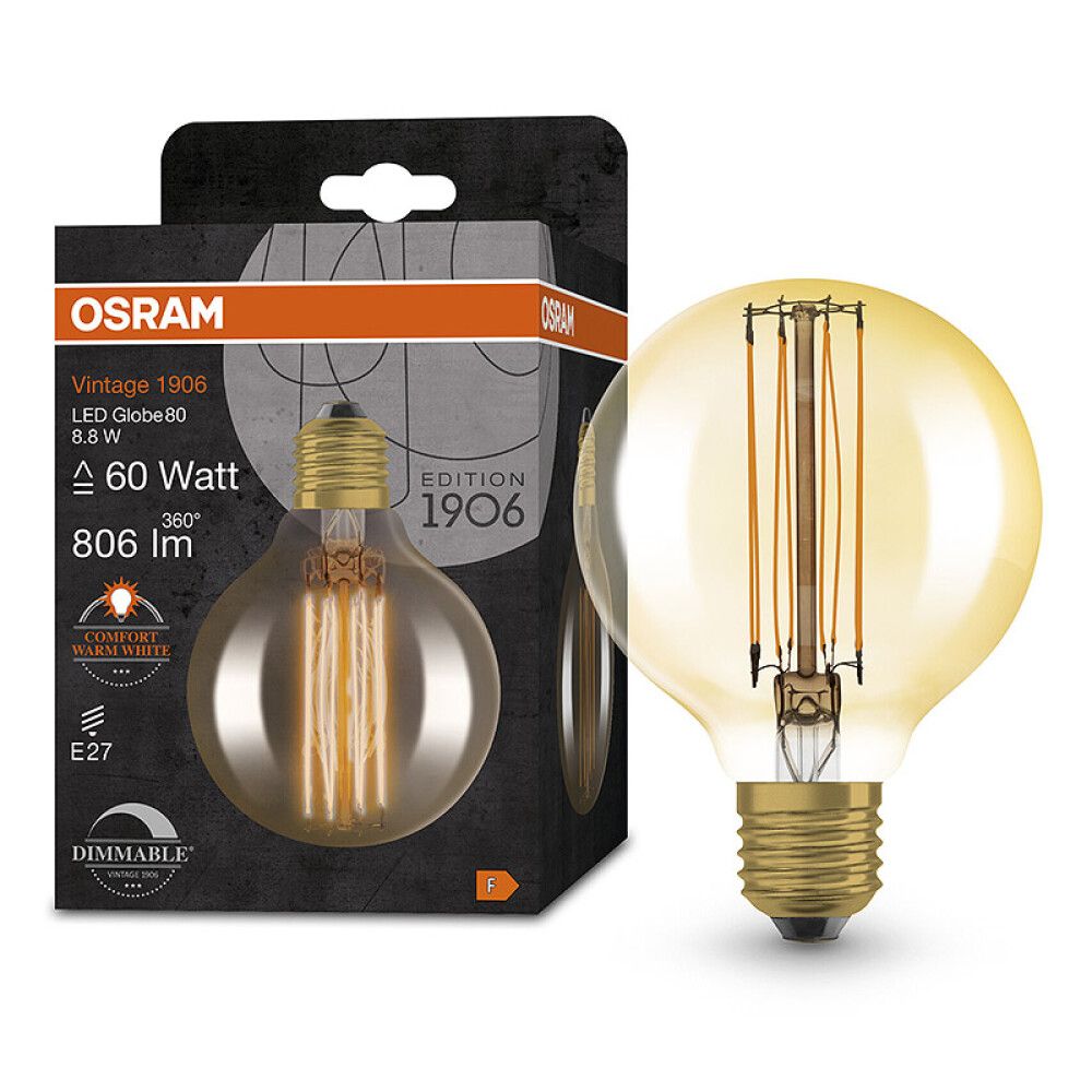 Skrautpera LED E27 2200K Osram 8,8W Ø8 mm