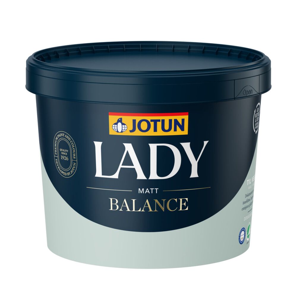 Veggmálning Lady Balance+ hvítur grunnur 2,7L Jotun