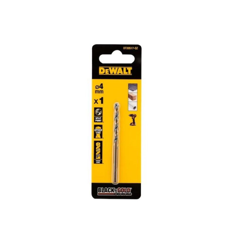 Bor HSS Black & Gold 4mm DeWALT