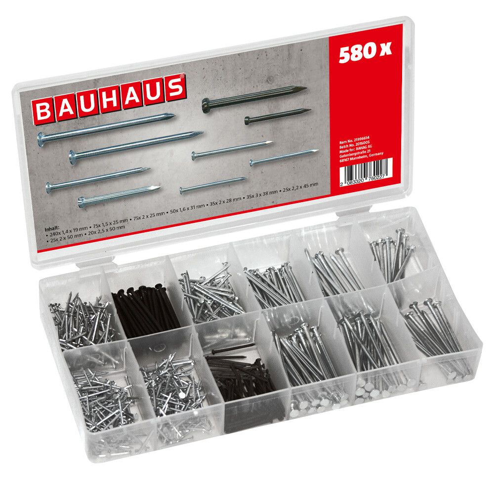 Naglar ýmsar stærðir 580 stk