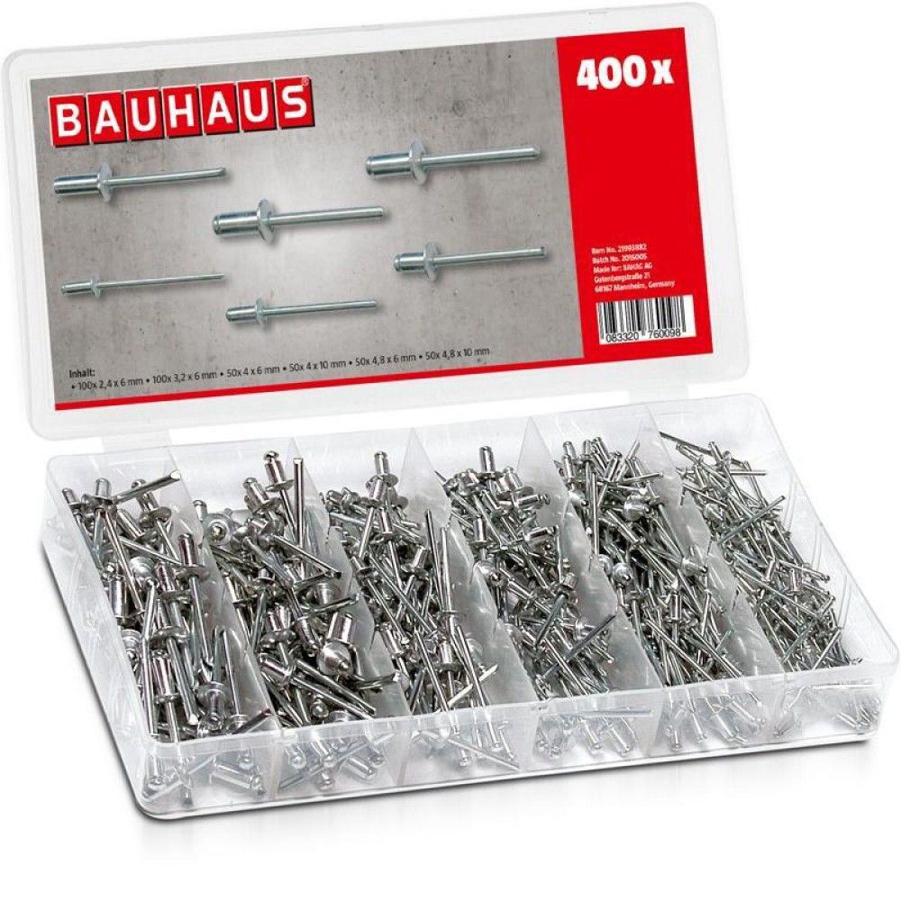 Draghnoð sett BAUHAUS 400stk