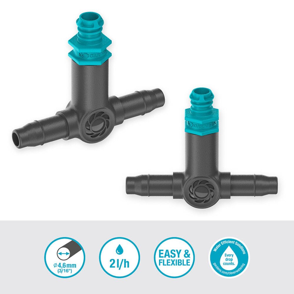 Micro-Drip dropari 10stk 2L/klst 4.6mm 3/16" Gardena