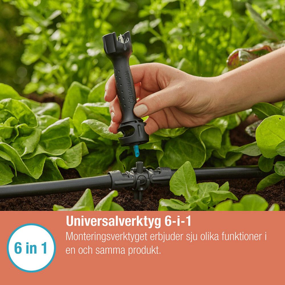 Micro-Drip gatari fyrir rör Gardena