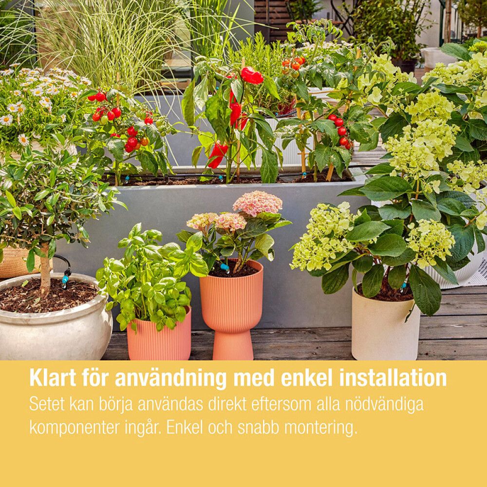 Byrjunarsett Micro-Drip vökvunarkerfi 30 plöntur Gardena