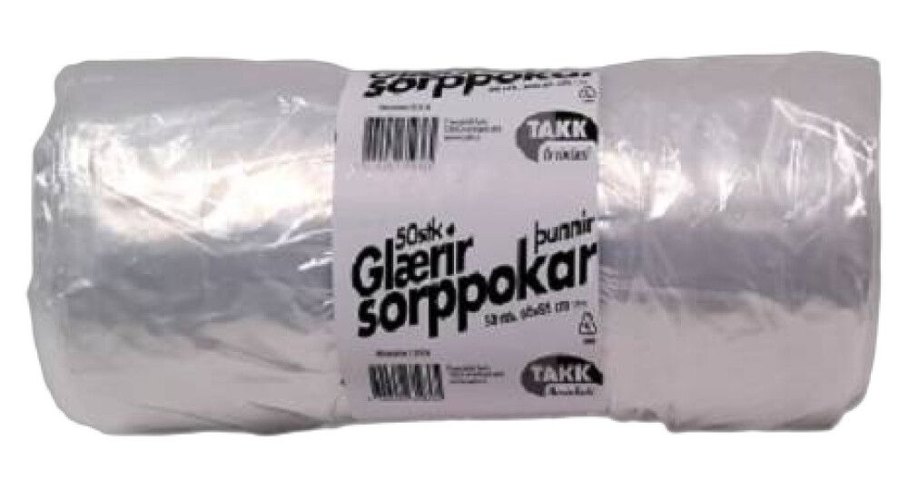 Ruslapokar 60x85cm Takk 50stk