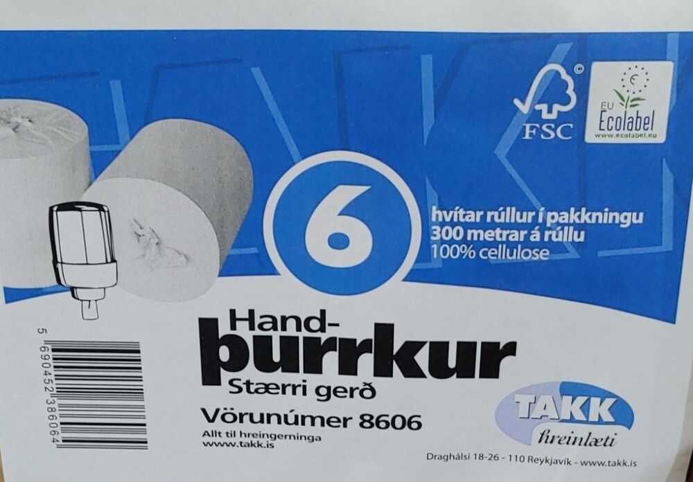 Handþurrkur T stór 6x300m