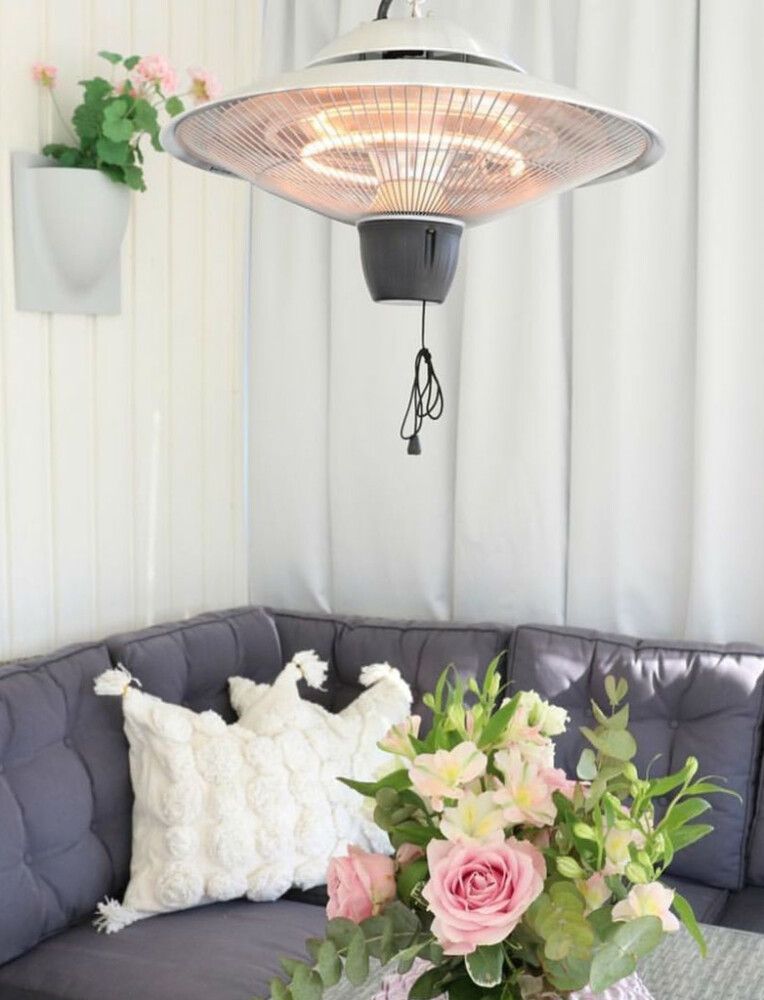 Hitari lofthengdur 600/1500W Termo hvítur