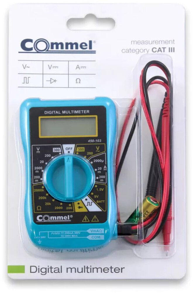 Fjölsviðsmælir digital Commel