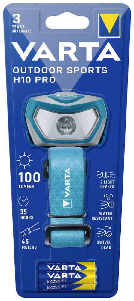 Höfuðljós Varta H10 blátt