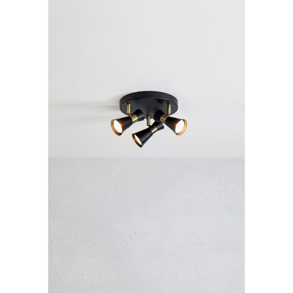 Kastarar 3xGU10 Folie 20,5 cm svart