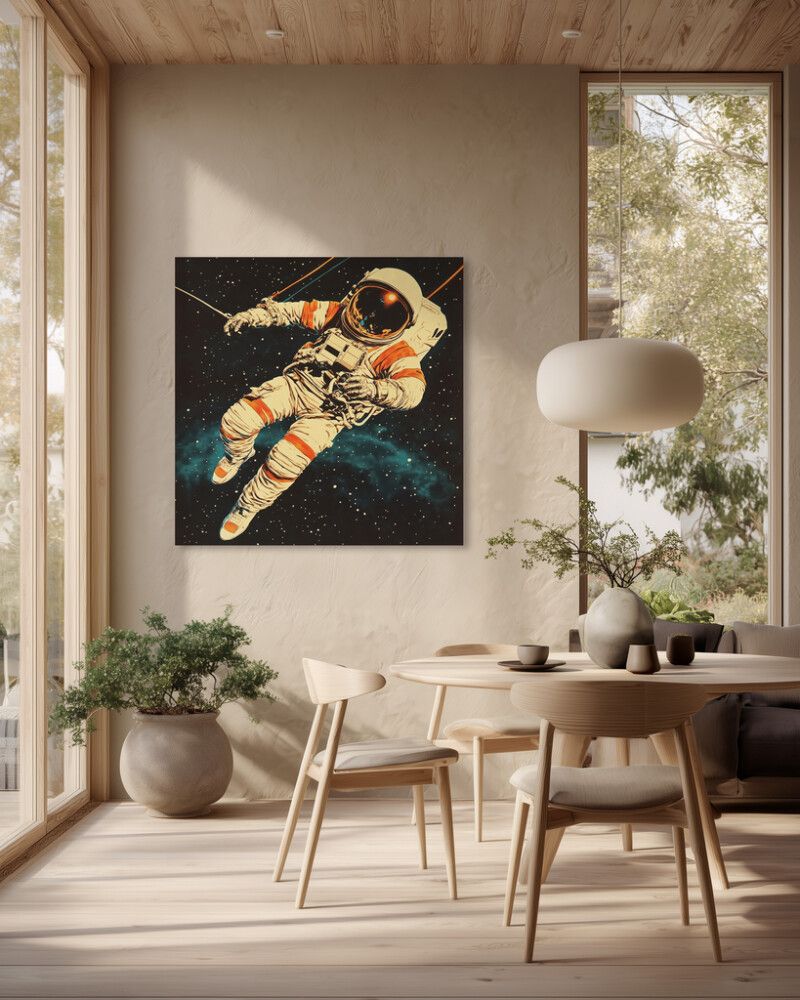 Hljóðvistarmynd geimfari 1 1220x1220x20 mm InEx