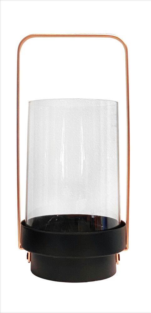 Lukt málm/gler koparhandfang 28cm Garden Life