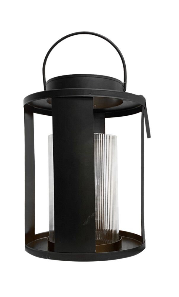 Lukt svört/kopar málm/gler 30cm Garden Life