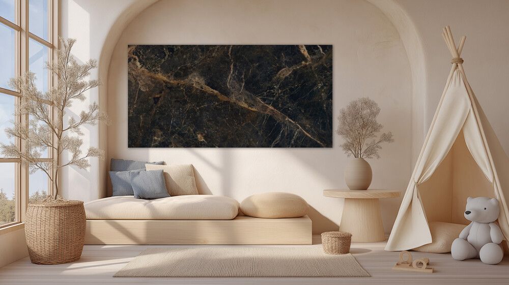 Hljóðvistarmynd marmari dökkur 2420x1220x20 mm InEx