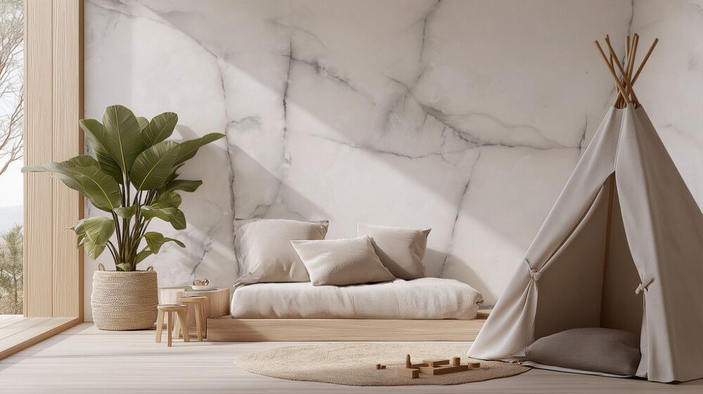 Hljóðvistarmynd marmari ljós 4200x2420x20 mm InEx