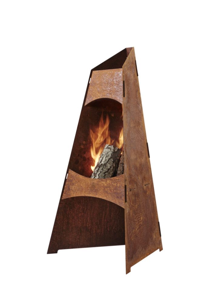 Eldstæði Asta Corten stál 54x60x110cm Garden Life