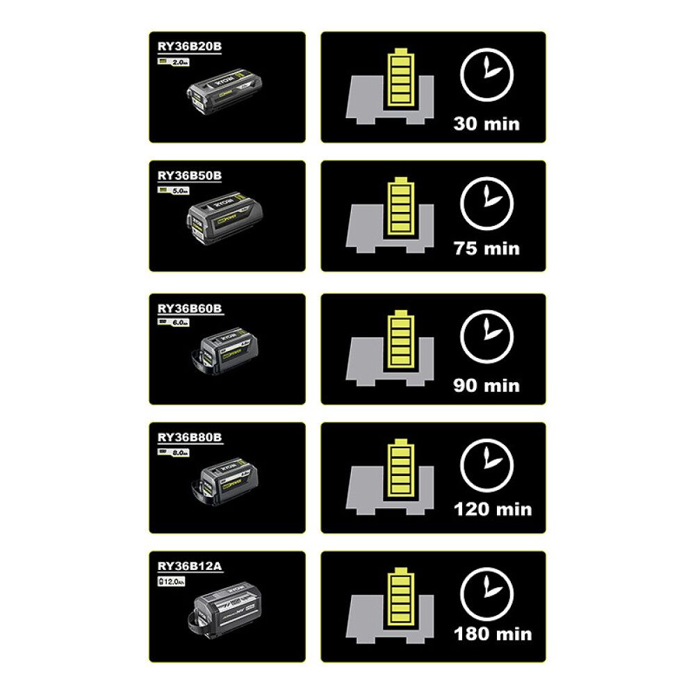Fjölhleðslutæki 36V Max Power RYOBI RY36C3PA